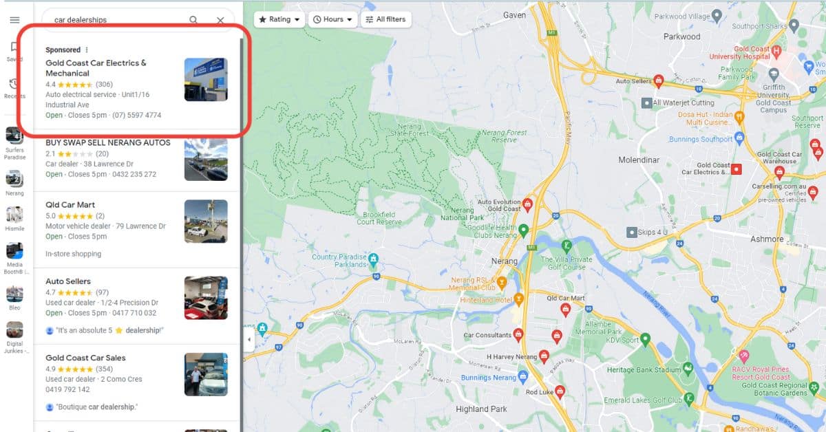 google maps ads