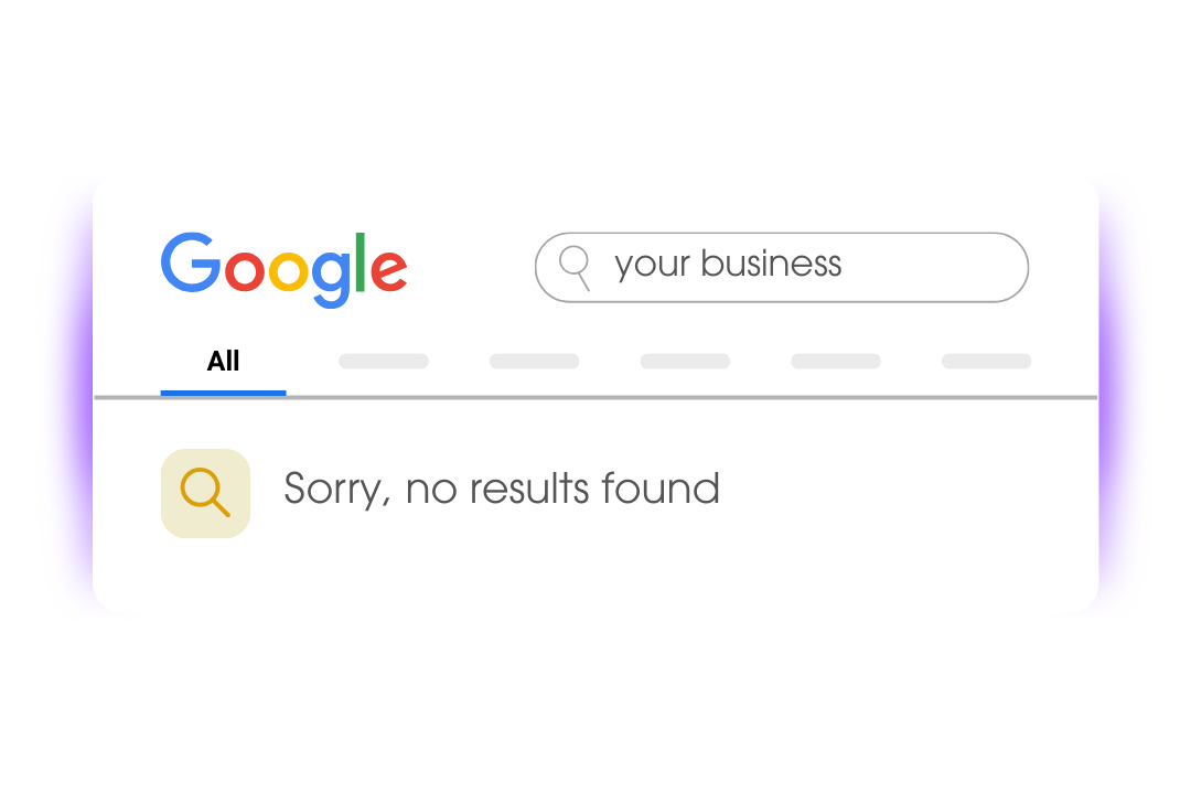 Your Problem - I don't currently have a website