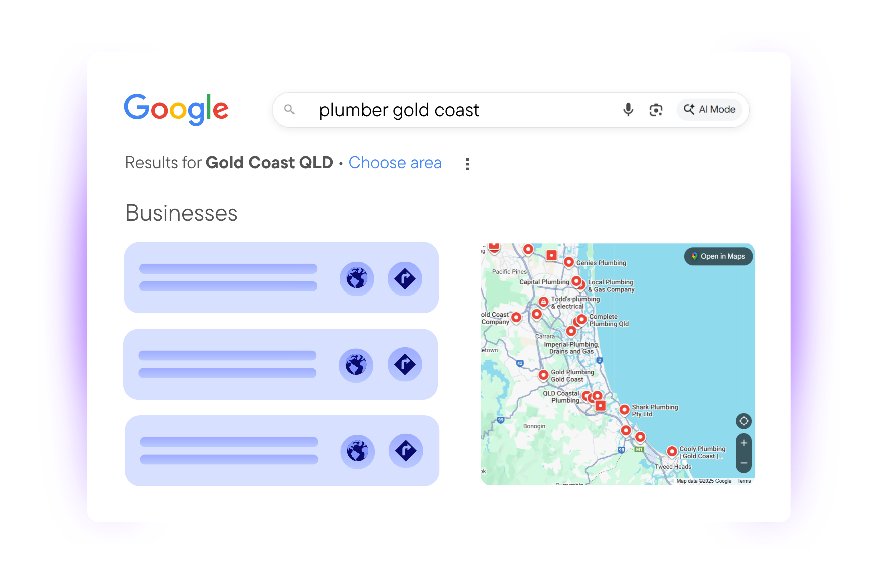 2. I’m not showing up on Google for local keywords