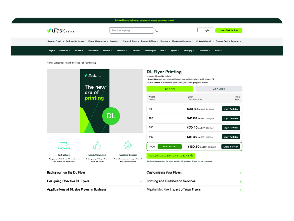 Features - Online Print Store