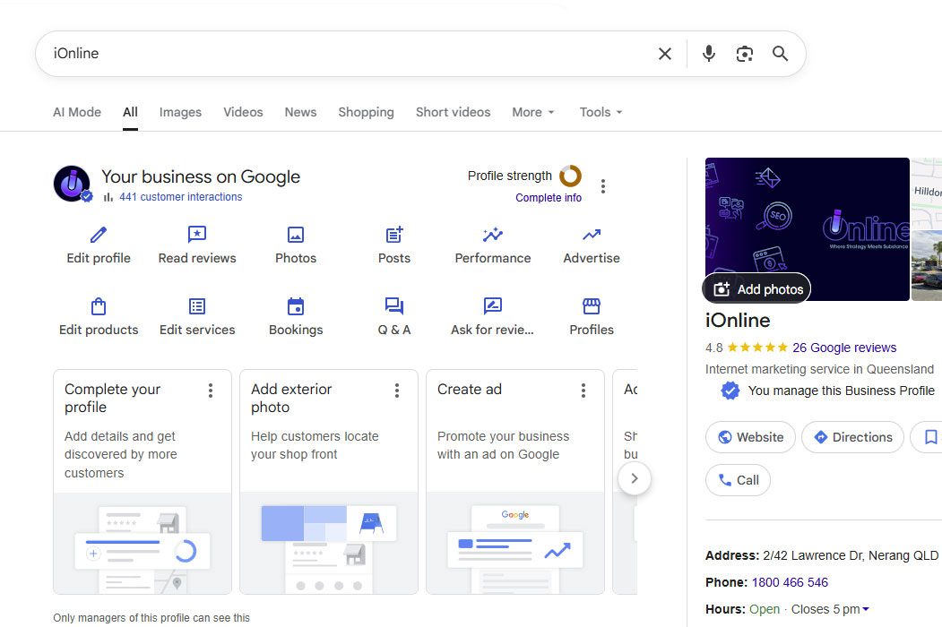 iOnline Google Business Profile