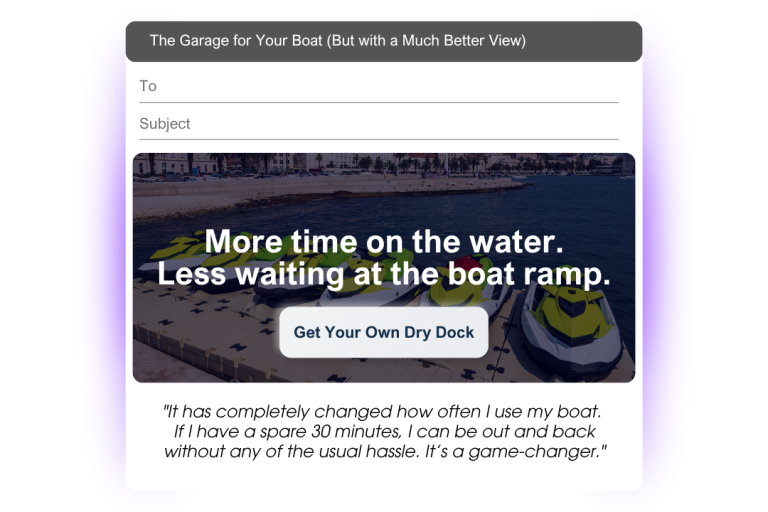 Illustration of customer email communication and newsletters