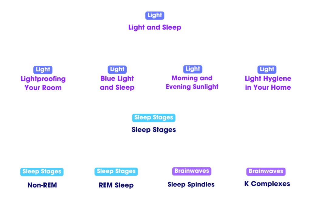 Graphic showing a website building authority around a specific topic through connected content